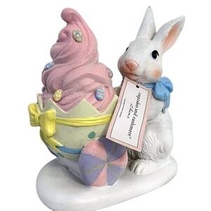 Cupcakes and Cashmere Easter Bunny Cupcake Figurine Pastel Spring Decor‎ Glitter
